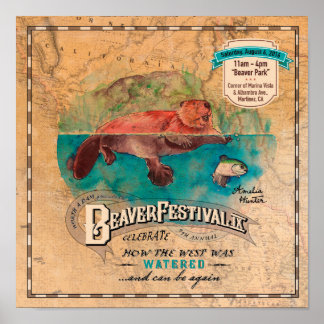 Martinez Beaver Festival The West Waters Poster
