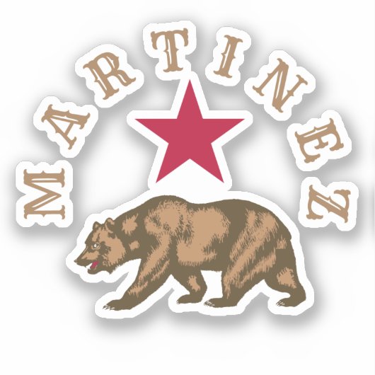 Martinez, California Classic Round Sticker (Voorkant)