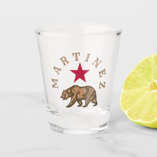Martinez, California Shot Glass Glas (Voorkant)