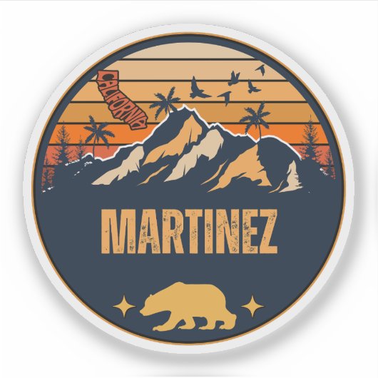 Martinez, Californië Sticker (Voorkant)