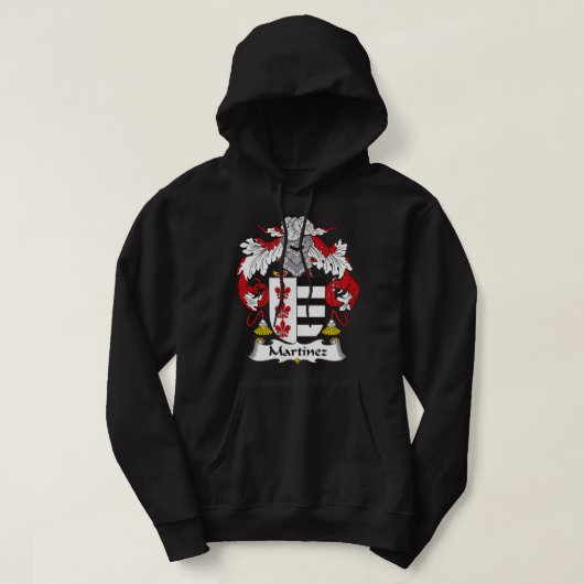 Martinez Coat of Arms Family Crest Hoodie (Design voorkant)
