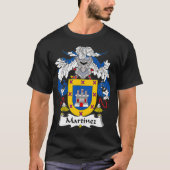 Martinez Coat of Arms Family Crest T-shirt (Voorkant)