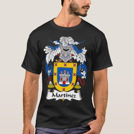 Martinez Coat of Arms Family Crest T-shirt (Voorkant)
