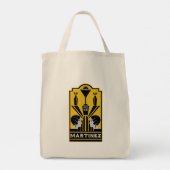 Martinez Cocktail Art Deco Tote Bag (Achterkant)