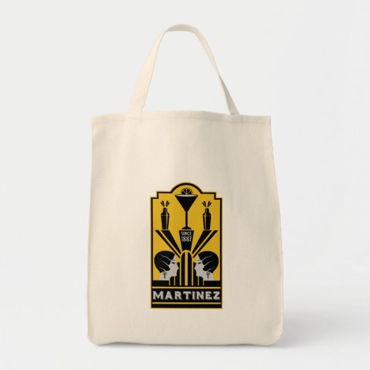 Martinez Cocktail Art Deco Tote Bag (Voorkant)