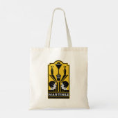 Martinez Cocktail Art Deco Tote Bag (Achterkant)