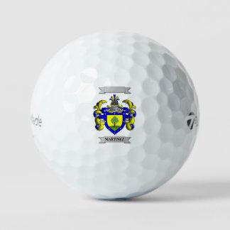 MARTINEZ FAMILIE NAAM SCHILD EN WAPEN GOLF BAL