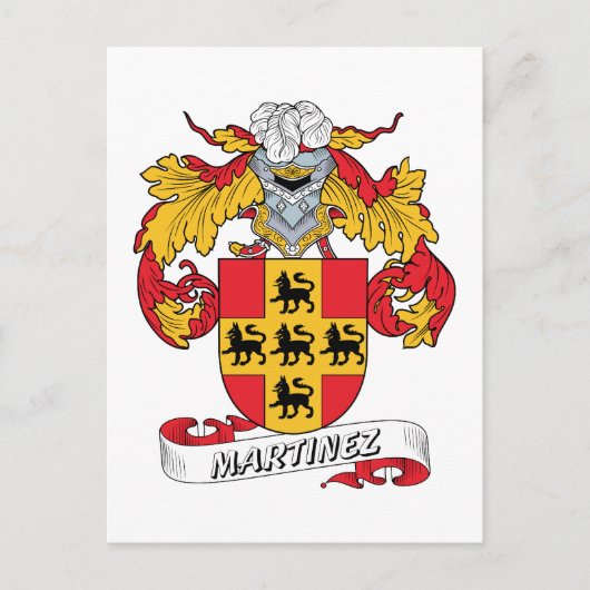 Martinez Family Crest Briefkaart (Voorkant)