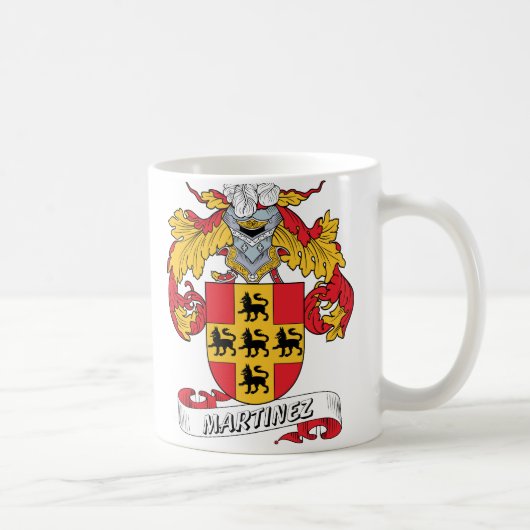 Martinez Family Crest Koffiemok (Rechts)