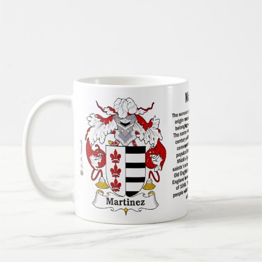Martinez Family Crest op een mok (Links)