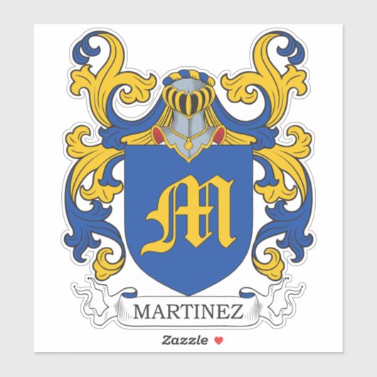Martinez Family Crest Sticker (Vel)