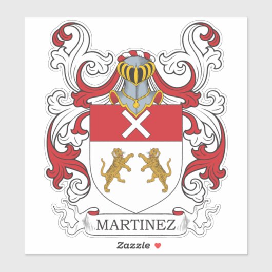 Martinez Family Crest Sticker (Vel)