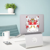 Martinez Family Crest Sticker (Laptop op bureau)