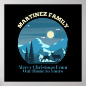 Martinez Family Merry Kerstmis van Ons huis Poster (Voorkant)