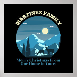 Martinez Family Merry Kerstmis van Ons huis Poster