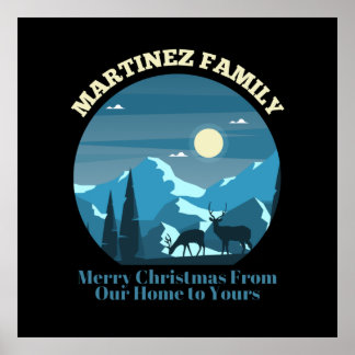 Martinez Family Merry Kerstmis van Ons huis Poster