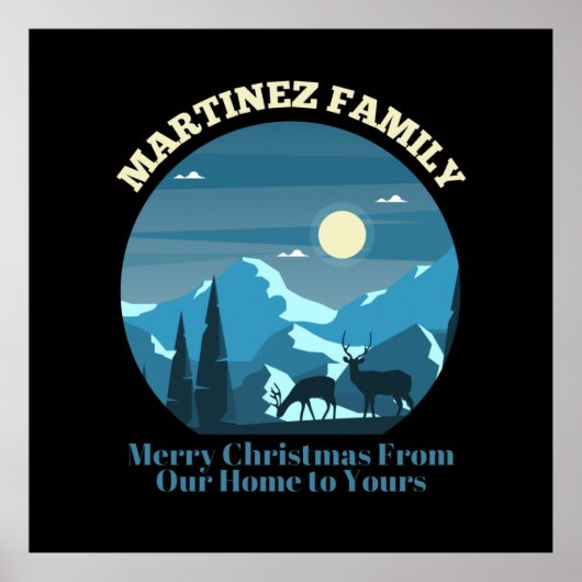 Martinez Family Merry Kerstmis van Ons huis Poster (Voorkant)