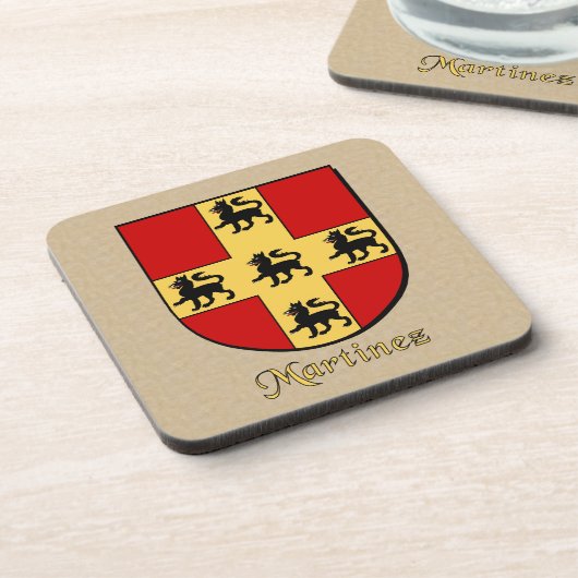 Martinez Family Shield Bier Onderzetter (Linkerzijde)