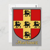 Martinez Family Shield Briefkaart (Voorkant / Achterkant)
