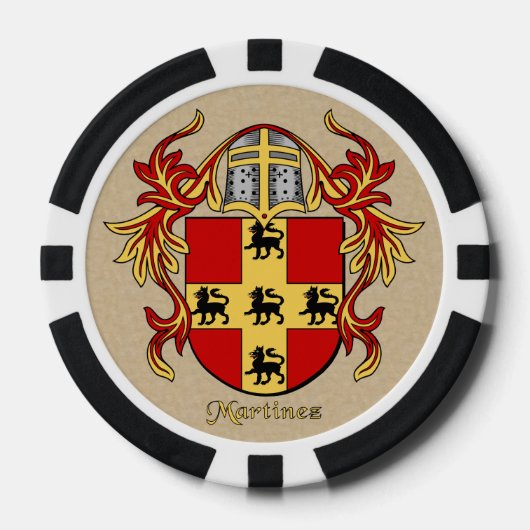 Martinez Heraldic Arms Poker Chips (Voorkant)