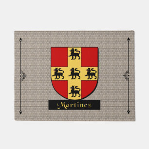 Martinez Historisch Schild op Cobblestone Deurmat