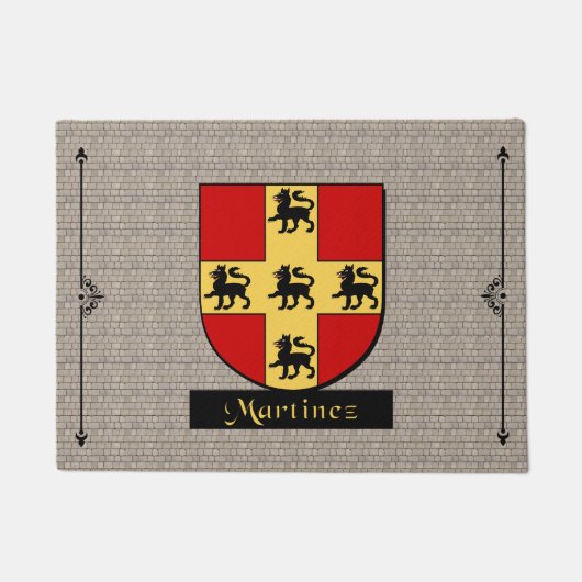 Martinez Historisch Schild op Cobblestone Deurmat (Voorkant)