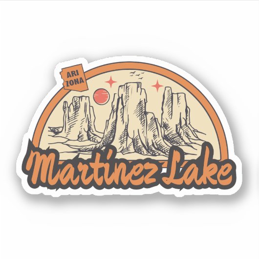 Martinez Lake, Arizona Sticker (Voorkant)