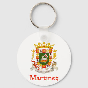 Martinez Shield of Puerto Rico Sleutelhanger