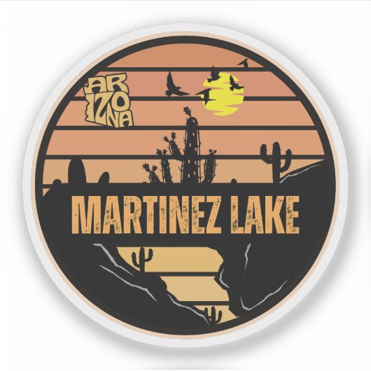 Martinezmeer, Arizona Sticker (Voorkant)