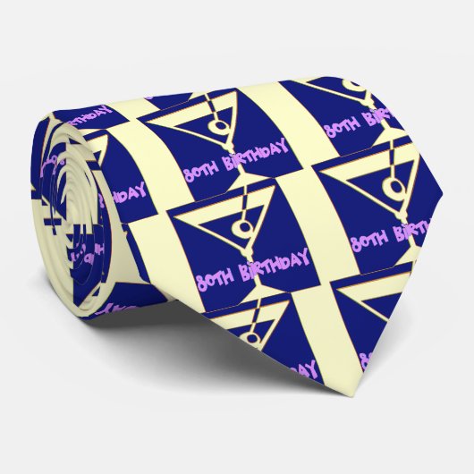 Martini 80th Birthday Gifts Stropdas (Opgerold)