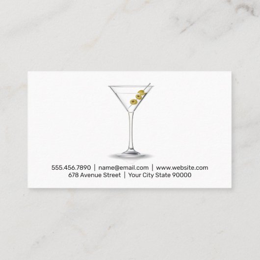 Martini | Achtergrond hout Visitekaartje (Achterkant)