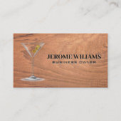 Martini | Achtergrond hout Visitekaartje (Voorkant)