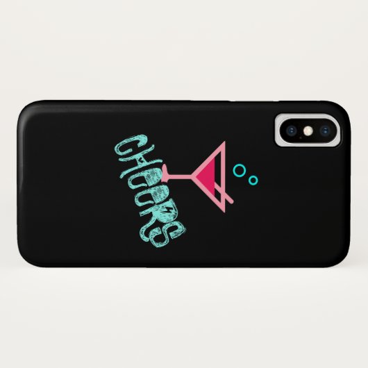 Martini - Alcohol Drink Pop Art, Roze & Turquoise Case-Mate iPhone Case (Achterkant (horizontaal))