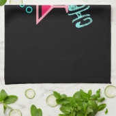 Martini - Alcohol Drink Pop Art, Roze & Turquoise Theedoek (Gevouwen)