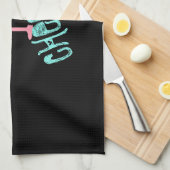 Martini - Alcohol Drink Pop Art, Roze & Turquoise Theedoek (Quarter Fold)