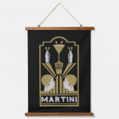 Martini Art Deco Art Hangend Wandkleed (Voorkant)