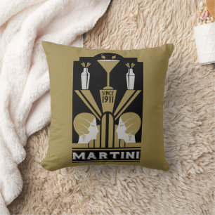Martini Art Deco Art Kussen