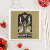 Martini Art Deco Art Servet (Insitu)