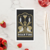 Martini Art Deco Art Servet (Insitu)