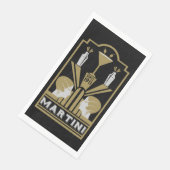 Martini Art Deco Art Servet (Hoek)