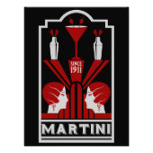 Martini Art Deco Foto Afdruk (Voorkant)