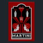 Martini Art Deco Perfect Poster<br><div class="desc">Martini art deco. © Copyright VERHEFFEN | Alleen HGI-winkels. Alle rechten voorbehouden. Origineel professioneel kunstwerk. Groot als muurdecor,  bardecor of als gift.</div>