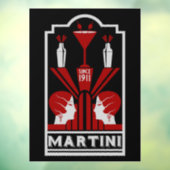  Martini Art Deco Raamsticker (Vel 3)