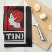  Martini Art Deco Theedoek (Quarter Fold)