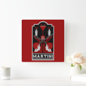  Martini Art Deco Vierkante Klok (Huis)