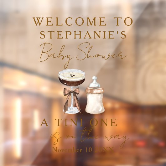 Martini Baby shower Mirror Welkomstbord Decal (Vel 2)