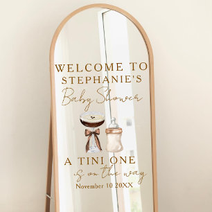 Martini Baby Shower Spiegel Welkom Bordje Decal