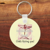 Martini Bachelorette Bash Tshirts en Gifts Sleutelhanger (Voorkant)