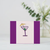 Martini Bachelorette Briefkaart (Staand voorkant)