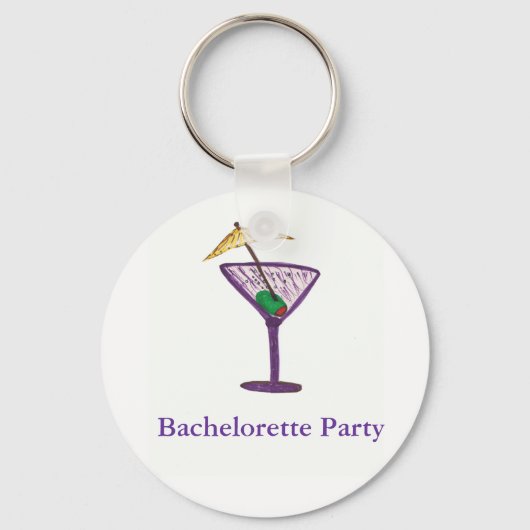 Martini Bachelorette Party Sleutelhanger (Voorkant)